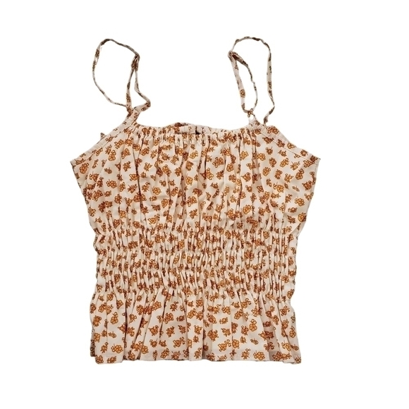 Faithful The Brand Odelina Cami Ditsy Floral Smocked Cropped Peplum - Picture 5 of 11